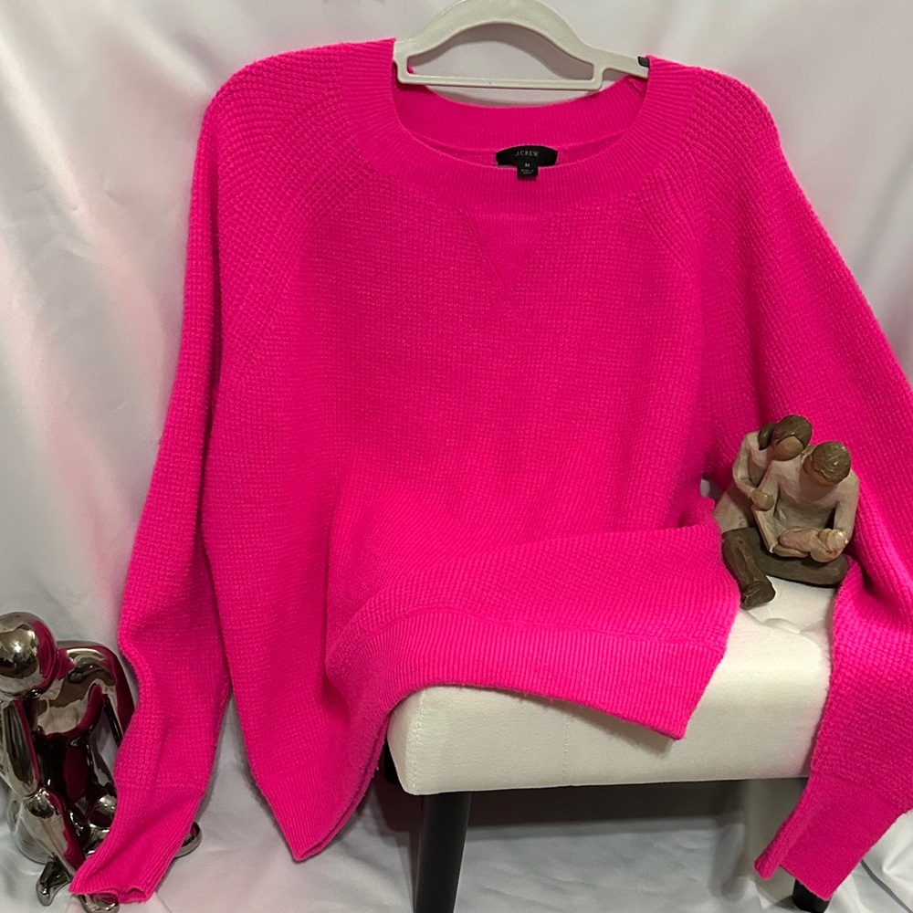 J. Crew Women's Sweater in Vibrant Pink